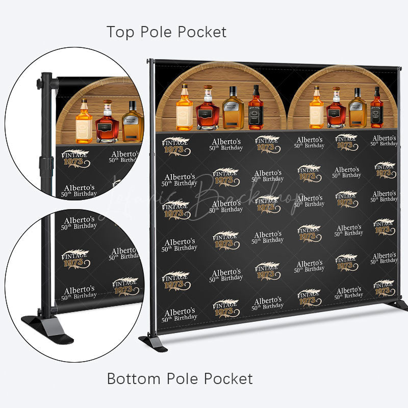 Lofaris Custom Wine Cabinet Step And Repeat Birthday Backdrop