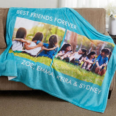 Lofaris Customized Photo Blanket with Text For Family Gift