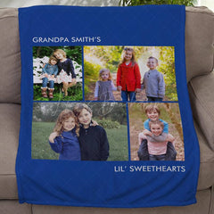 Lofaris Customized Photo Blanket with Text For Family Gift