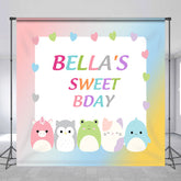 Lofaris Cute Animals Notes Custom Sweet Birthday Backdrop