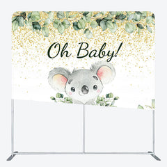 Lofaris Cute Boho Koala Baby Shower Square Tension Backdrop