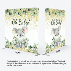 Lofaris Cute Boho Koala Baby Shower Square Tension Backdrop