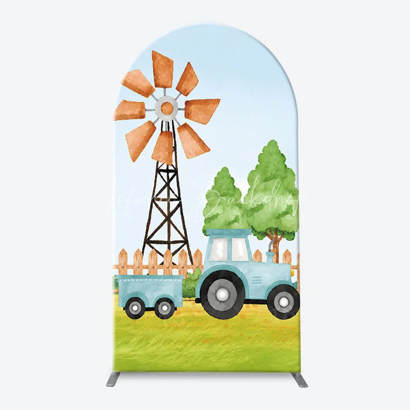 Lofaris Cute Cartoon Farm Barnyard Animals Arch Backdrop Kit Kids Birthday Party Baby Shower Decor