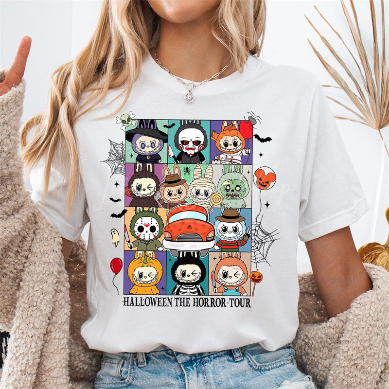 Lofaris Cute Cartoon Halloween Theme Tshirts