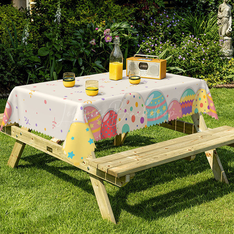 Lofaris Cute Confetti Kids Birthday Party Rectangle Tablecloth