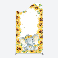 Lofaris Cute Elephant Sunflower Baby Shower Arch Backdrop