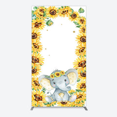 Lofaris Cute Elephant Sunflower Baby Shower Arch Backdrop