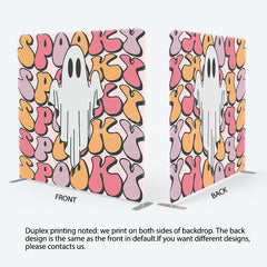 Lofaris Cute Ghost Spooky Halloween Square Tension Backdrop