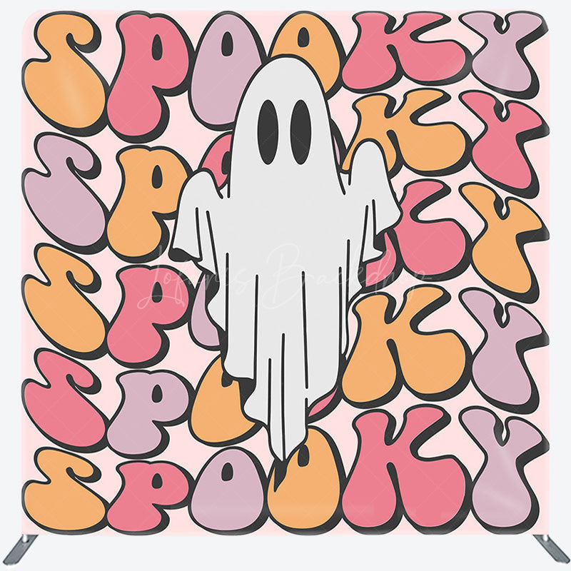 Lofaris Cute Ghost Spooky Halloween Square Tension Backdrop
