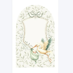 Lofaris Cute Goose Baby Shower Arch Backdrop Green Floral Animal Whimsical Nursery Decor for Gender Neutral Celebration