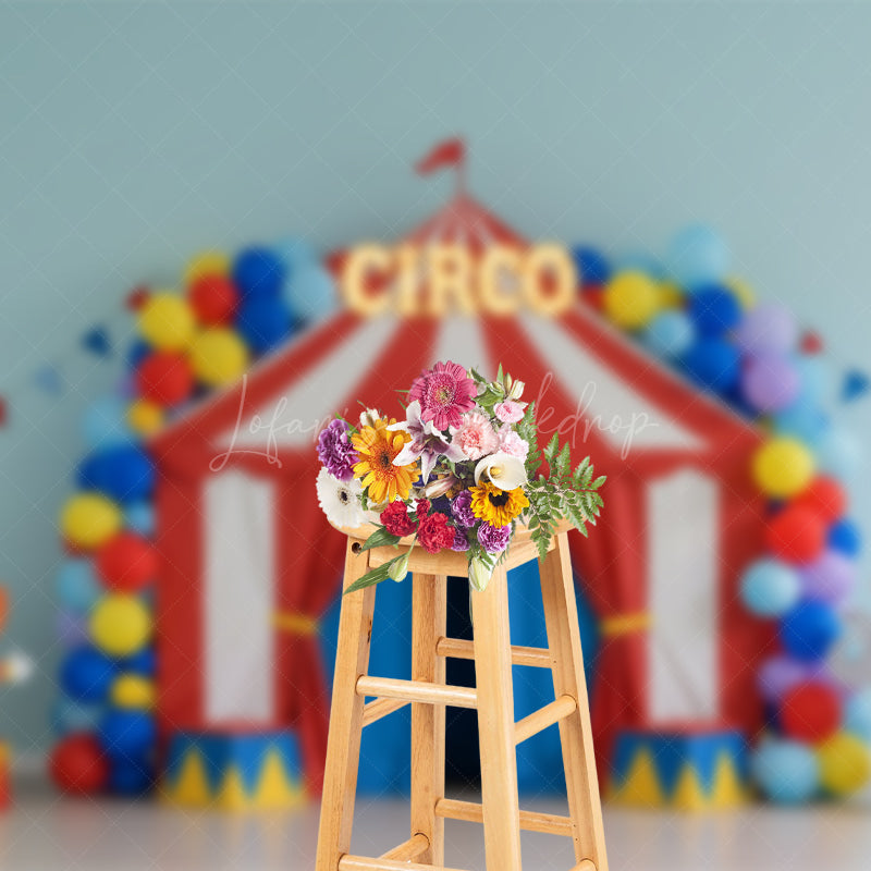 Lofaris Cute Joker Board Circus Balloon Cake Smash Backdrop