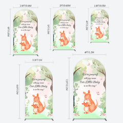 Lofaris Cute Kangaroo Jumping Baby Shower Arch Backdrop