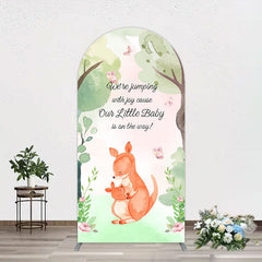 Lofaris Cute Kangaroo Jumping Baby Shower Arch Backdrop