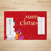 Lofaris Cute Snowman Gift Red Christmas Set Of 4 Placemats