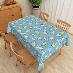 Lofaris Cute Stars With Expressions Rectangular Tablecloth