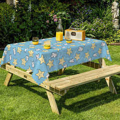 Lofaris Cute Stars With Expressions Rectangular Tablecloth