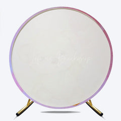 Lofaris Cute Teddy Bear with Heart Balloons Round Backdrop Pink Watercolor Background Kids Birthday or Baby Shower