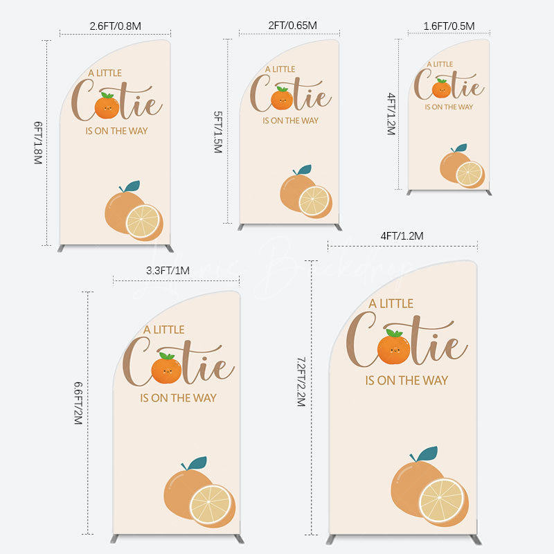 Lofaris Cutie On The Way Baby Shower Party Half Moon Arch Backdrop