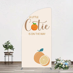 Lofaris Cutie On The Way Baby Shower Party Half Moon Arch Backdrop
