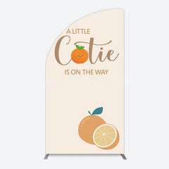 Lofaris Cutie On The Way Baby Shower Party Half Moon Arch Backdrop