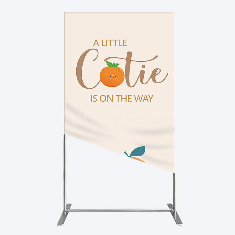 Lofaris Cutie On The Way Baby Shower Party Rectangle Backdrop