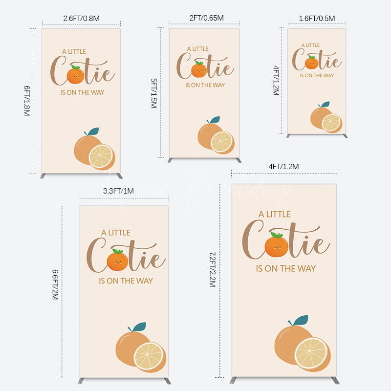 Lofaris Cutie On The Way Baby Shower Party Rectangle Backdrop