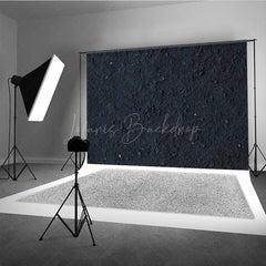 Lofaris Dark Asphalt Abstract Textured Photography Backdrop Black Grunge Gravel Surface for Moody Product Flat Lays
