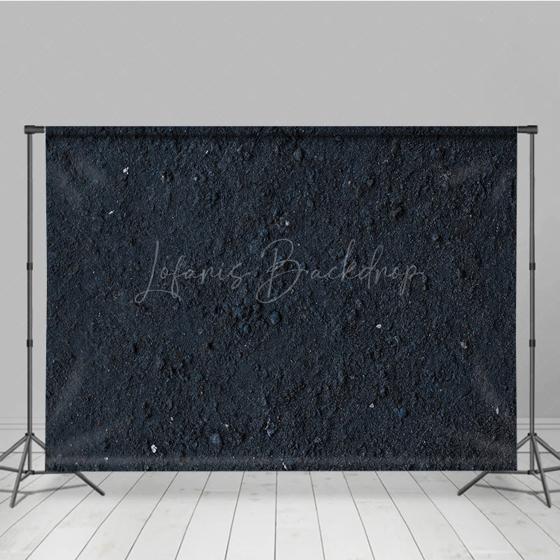 Lofaris Dark Asphalt Abstract Textured Photography Backdrop Black Grunge Gravel Surface for Moody Product Flat Lays