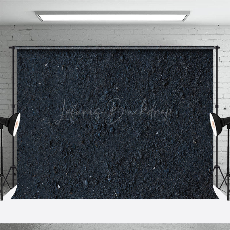 Lofaris Dark Asphalt Abstract Textured Photography Backdrop Black Grunge Gravel Surface for Moody Product Flat Lays