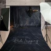 Lofaris Dark Black Room Curtain Candle Retro Wall Sweep Backdrop