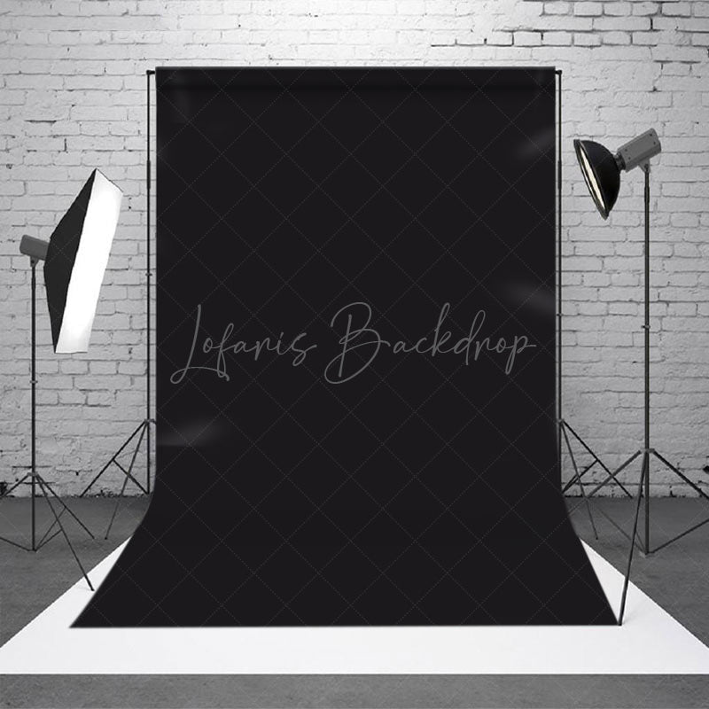 Lofaris Dark Black Solid Color Portrait Photography Backdrop