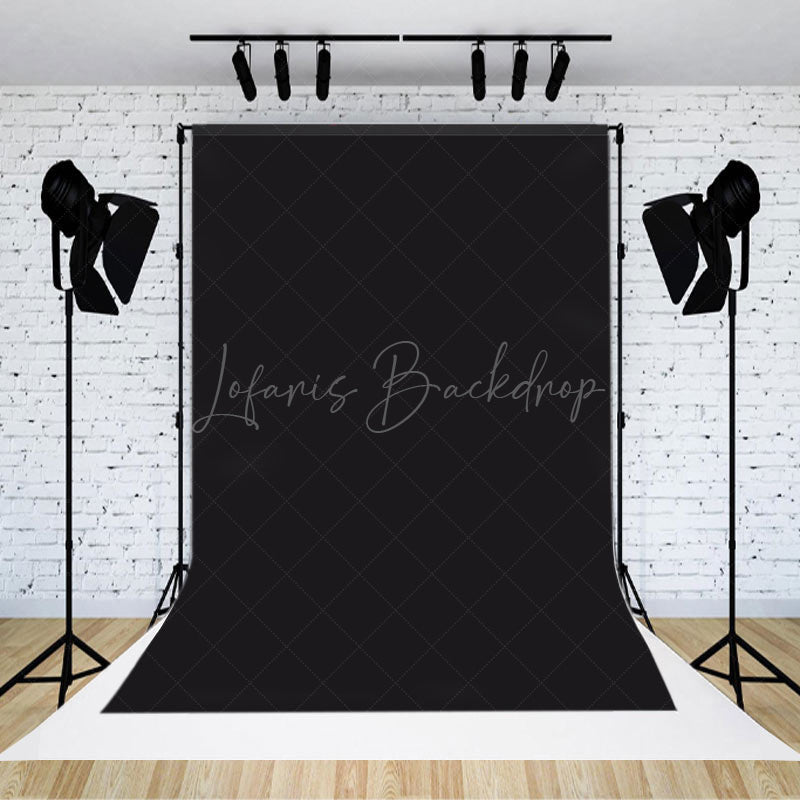 Lofaris Dark Black Solid Color Portrait Photography Backdrop
