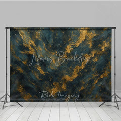 Lofaris Dark Blue and Gold Abstract Texture Photography Backdrop Elegant Artistic Portrait Background