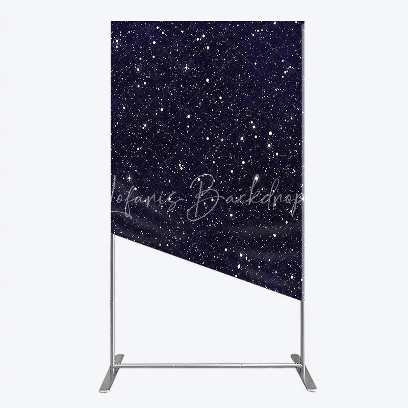 Lofaris Dark Blue Starry Night Galaxy Rectangle Arch Backdrop Celestial Space Theme for Birthday Party Decor