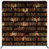 Lofaris Dark Bookshelf Photography Square Tension Backdrop