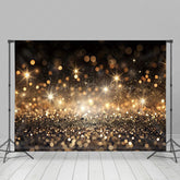 Lofaris Dark Brown With Bokeh Glitters Photography Backdrop