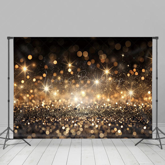 Lofaris Dark Brown With Bokeh Glitters Photography Backdrop