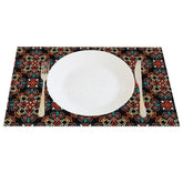 Lofaris Dark Colors Slovakia Patterns Set of 4 Placemats