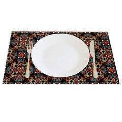 Lofaris Dark Colors Slovakia Patterns Set of 4 Placemats