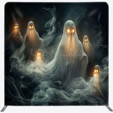 Lofaris Dark Death Ghost Halloween Square Tension Backdrop