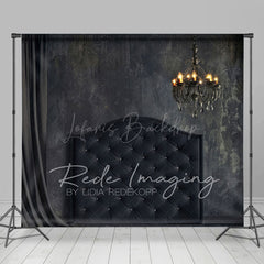Lofaris Dark Elegant Curtains Chandelier Retro Wall Backdrop