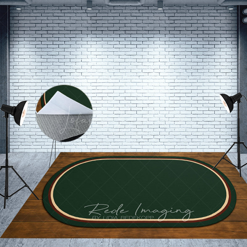 Lofaris Dark Green Carpet Fabric Floor Backdrop For Photo