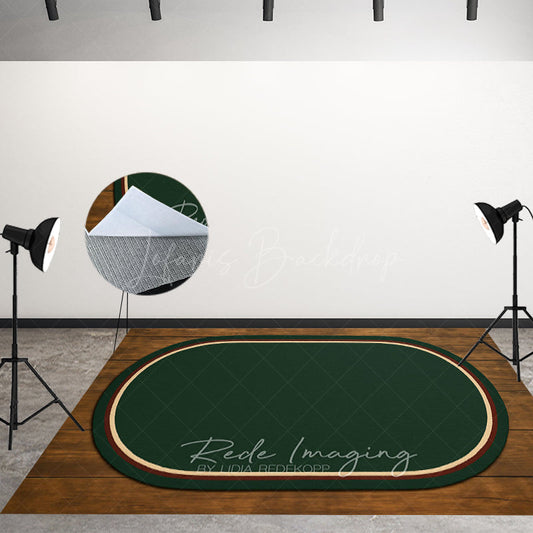 Lofaris Dark Green Carpet Fabric Floor Backdrop For Photo