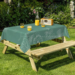 Lofaris Dark Green Simple Drawing Rectangular Tablecloth