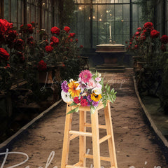 Lofaris Dark Indoor Lovely Greenhouse Window Photo Backdrop