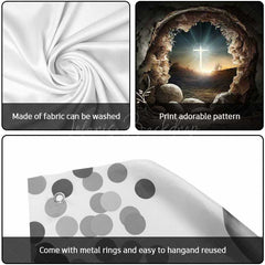 Lofaris Dark Night Cave Holy Cross Easter Garage Door Banner