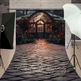Lofaris Dark Night Lighted Lovely Greenhouse Sweep Backdrop