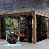 Lofaris Dark Night Window Waterproof Printed Outdoor Curtains