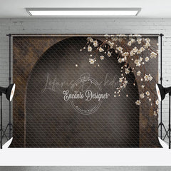 Lofaris Dark Retro Arch Floral Wedding Photography Backdrop