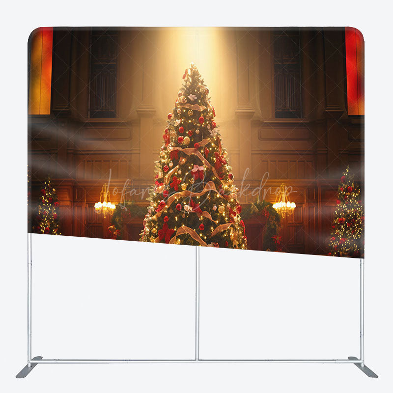 Lofaris Dark Room Light Christmas Tension Fabric Backdrop